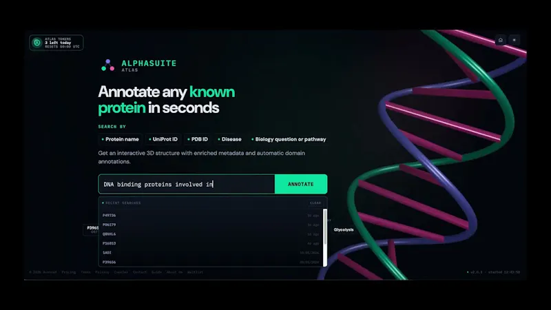 AlphaSuite Atlas screenshot 1 (video preview)