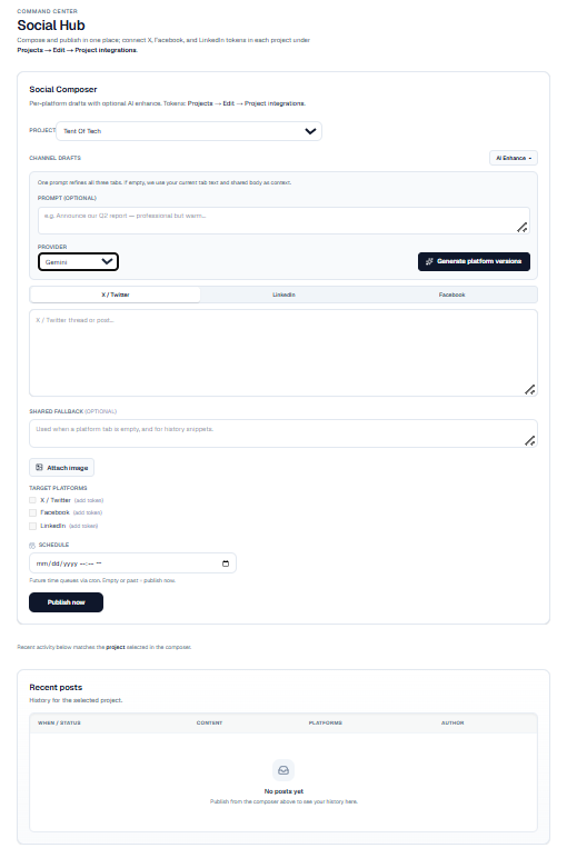 Snyho: AI Content Command Center gallery image