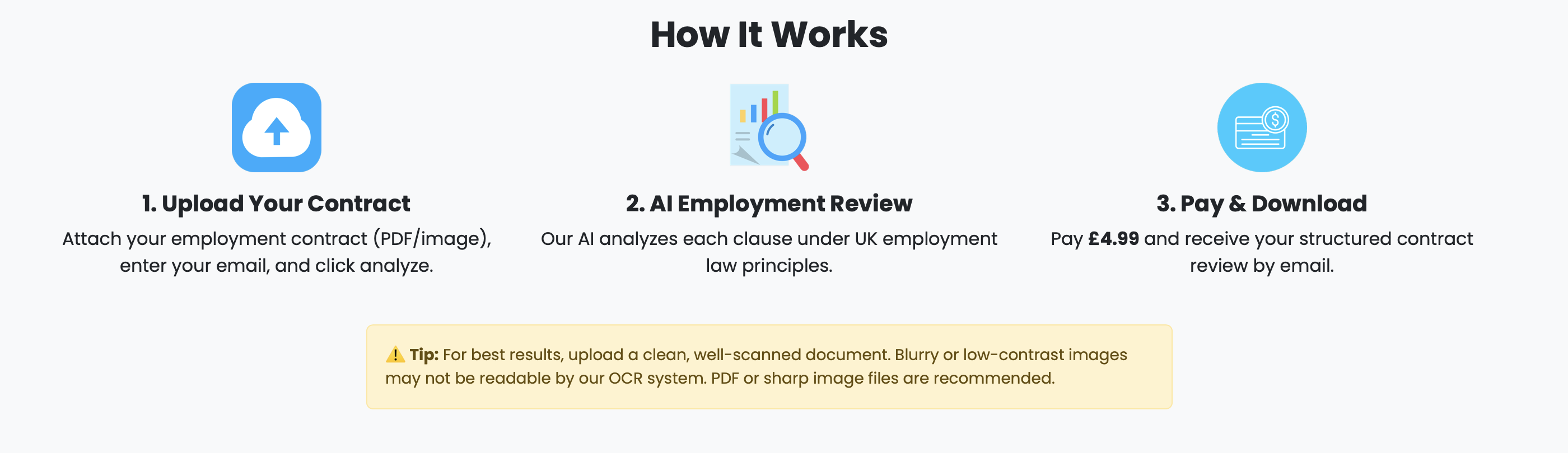 UK Employment Contract Review - Main product screenshot demonstrating key features and user interface