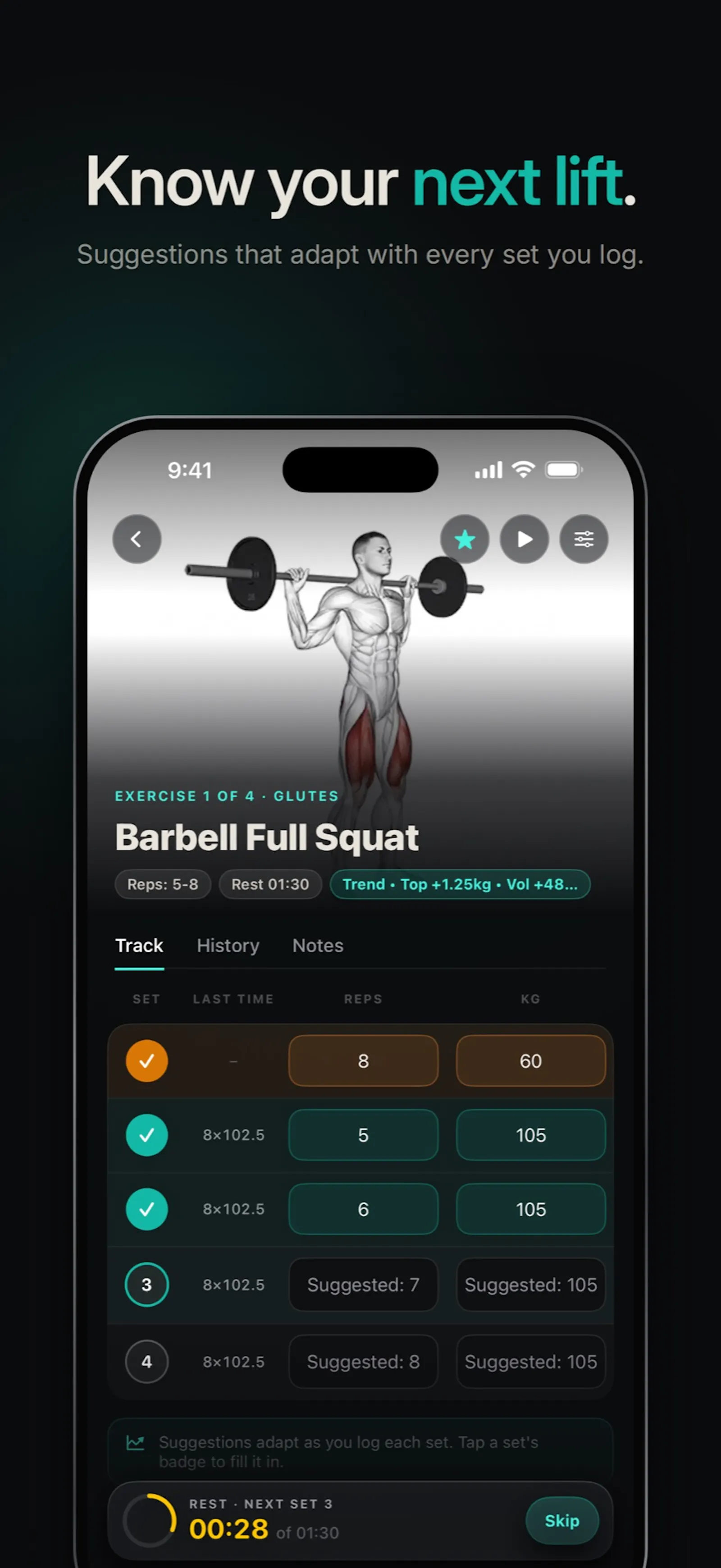 Hugr: Workout & Nutrition screenshot 1