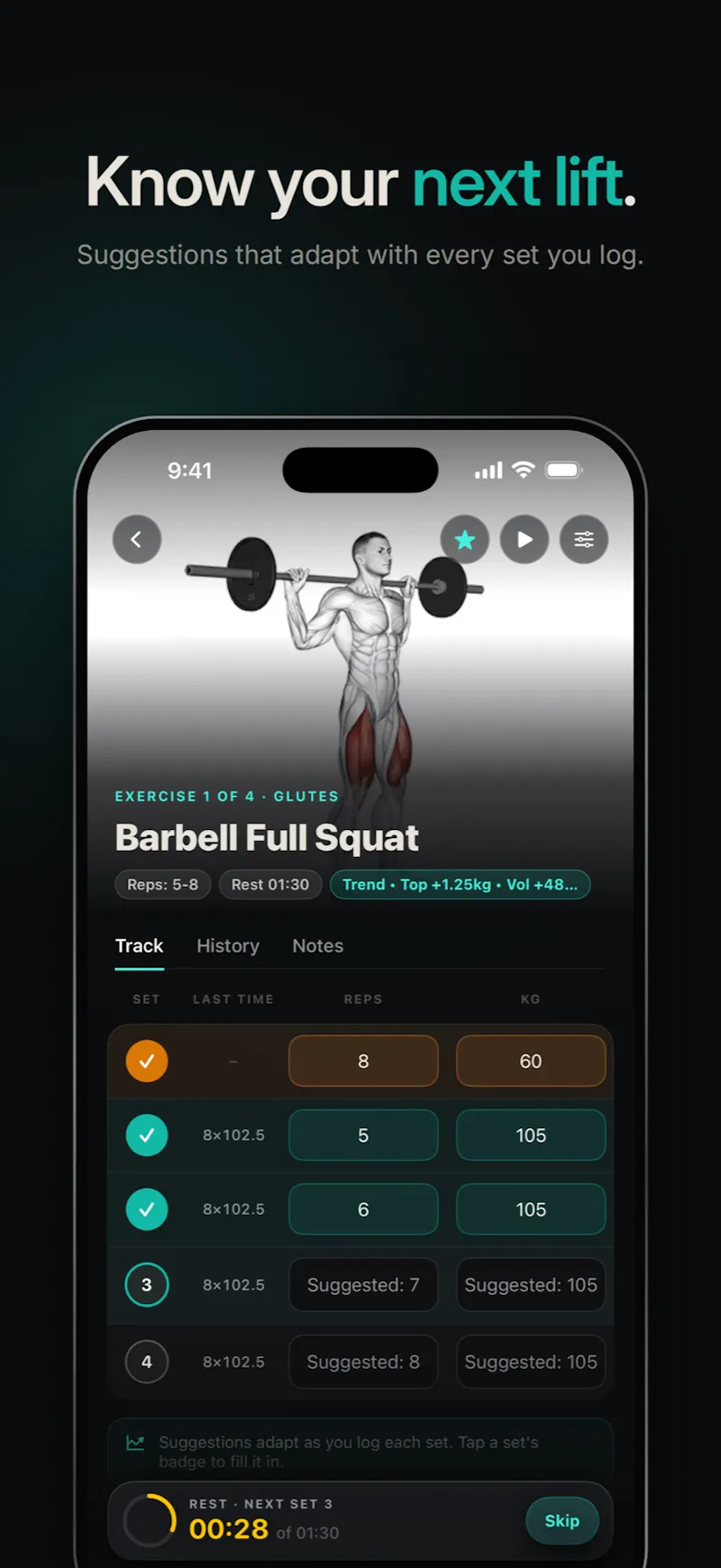 Hugr: Workout & Nutrition screenshot 1