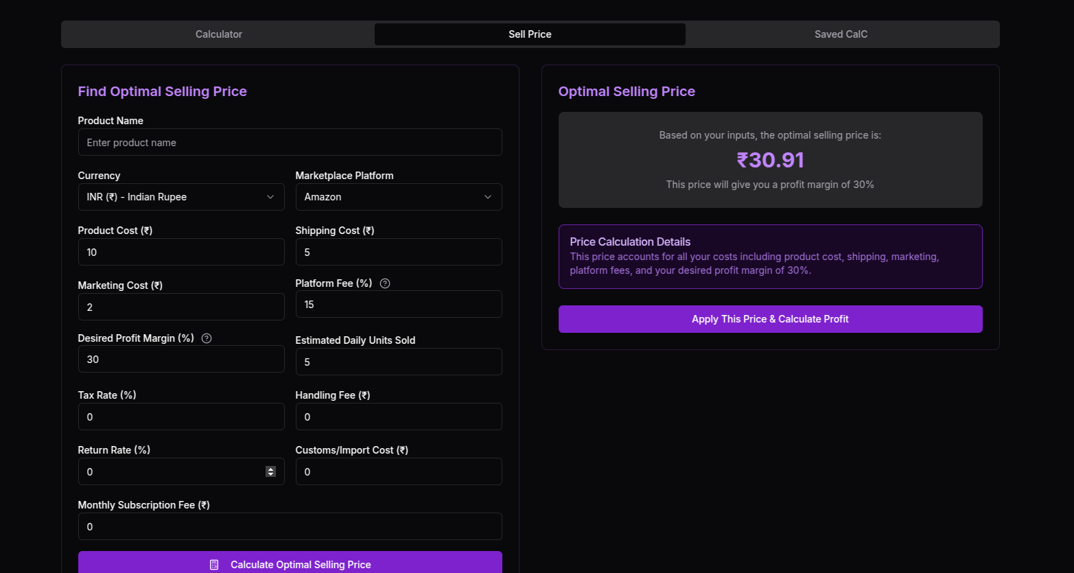 Calculatrice de bénéfices de dropshipping media 3