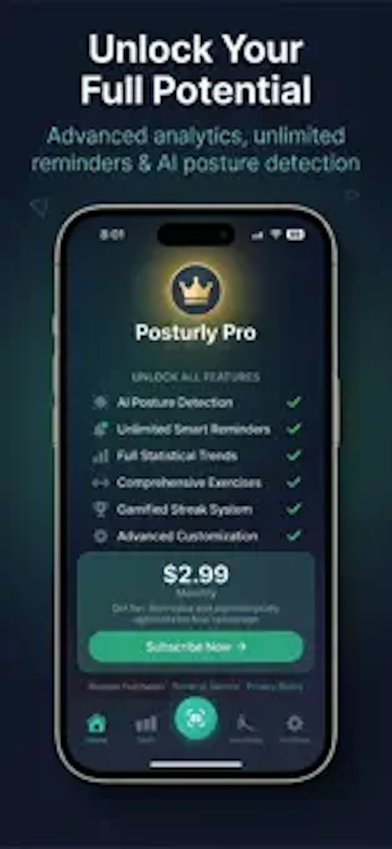 Posturly Posture Reminder App screenshot 5