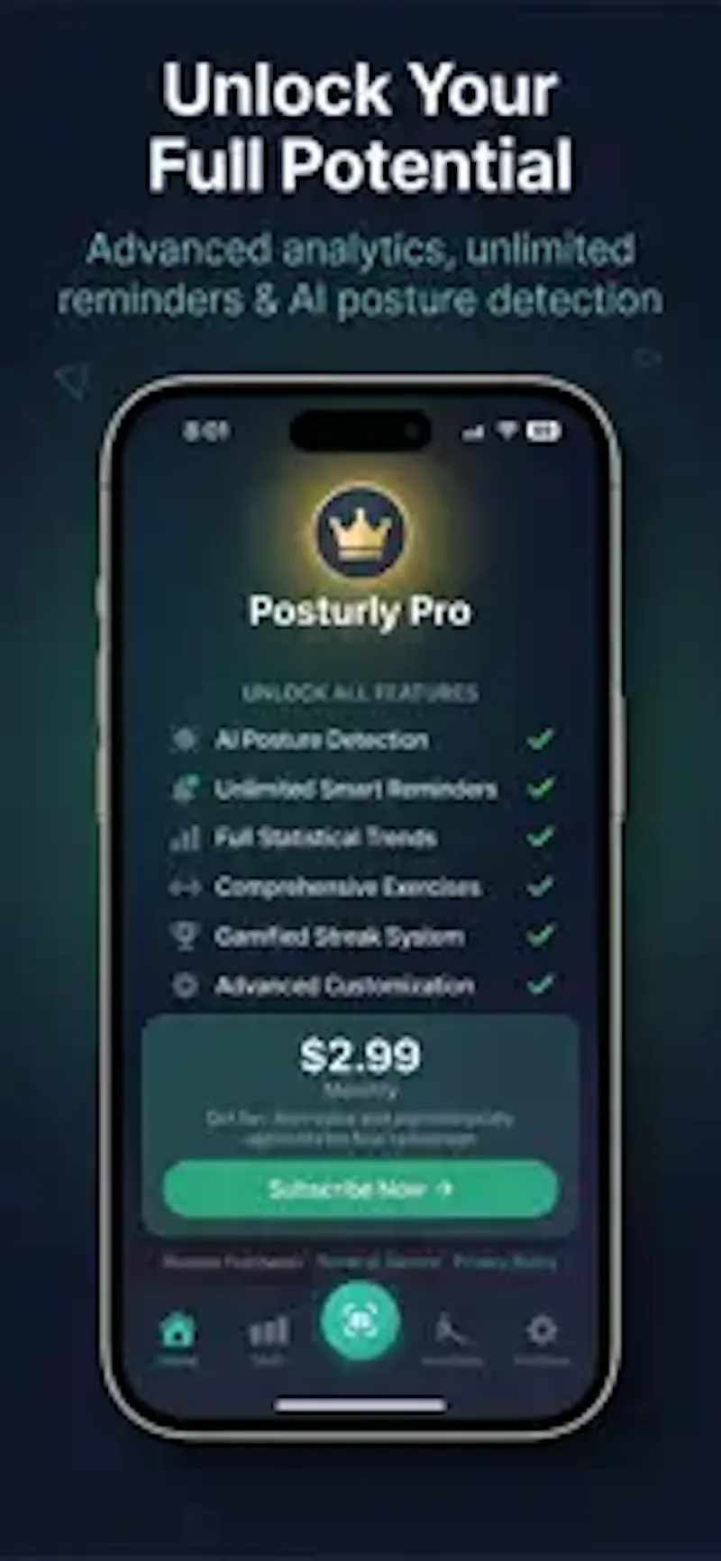 Posturly Posture Reminder App screenshot 5