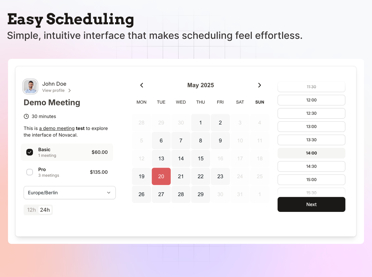 Novacaal - Ontmoetingsplanningsoplossing voor teams en individuen media 1