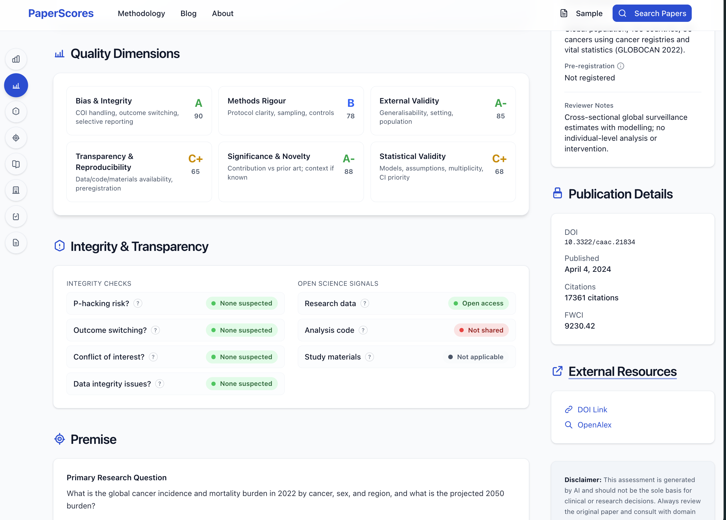 PaperScores - Grade Medical Research gallery image