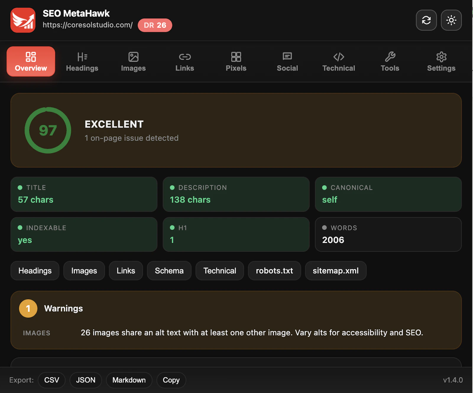 SEO MetaHawk screenshot 3