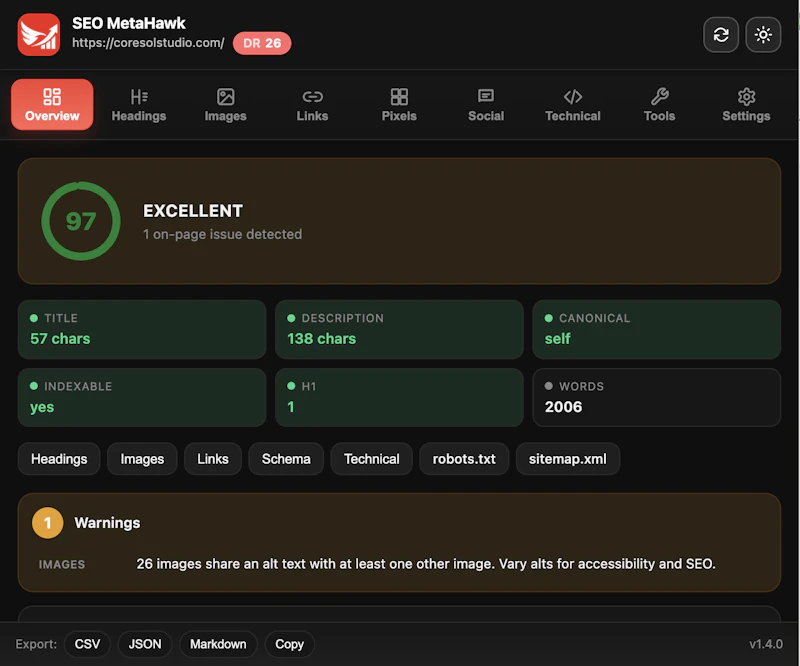 SEO MetaHawk screenshot 3