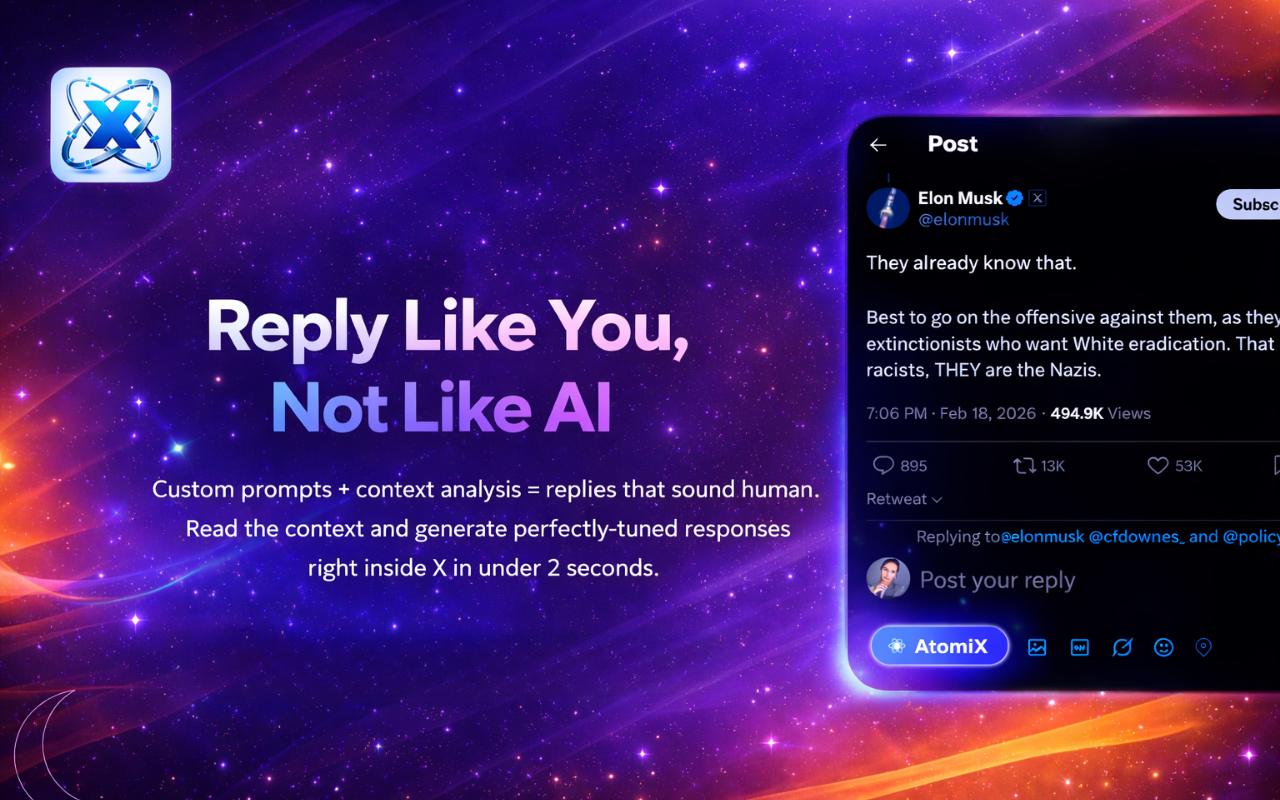 AtomiX - Main product screenshot demonstrating key features and user interface