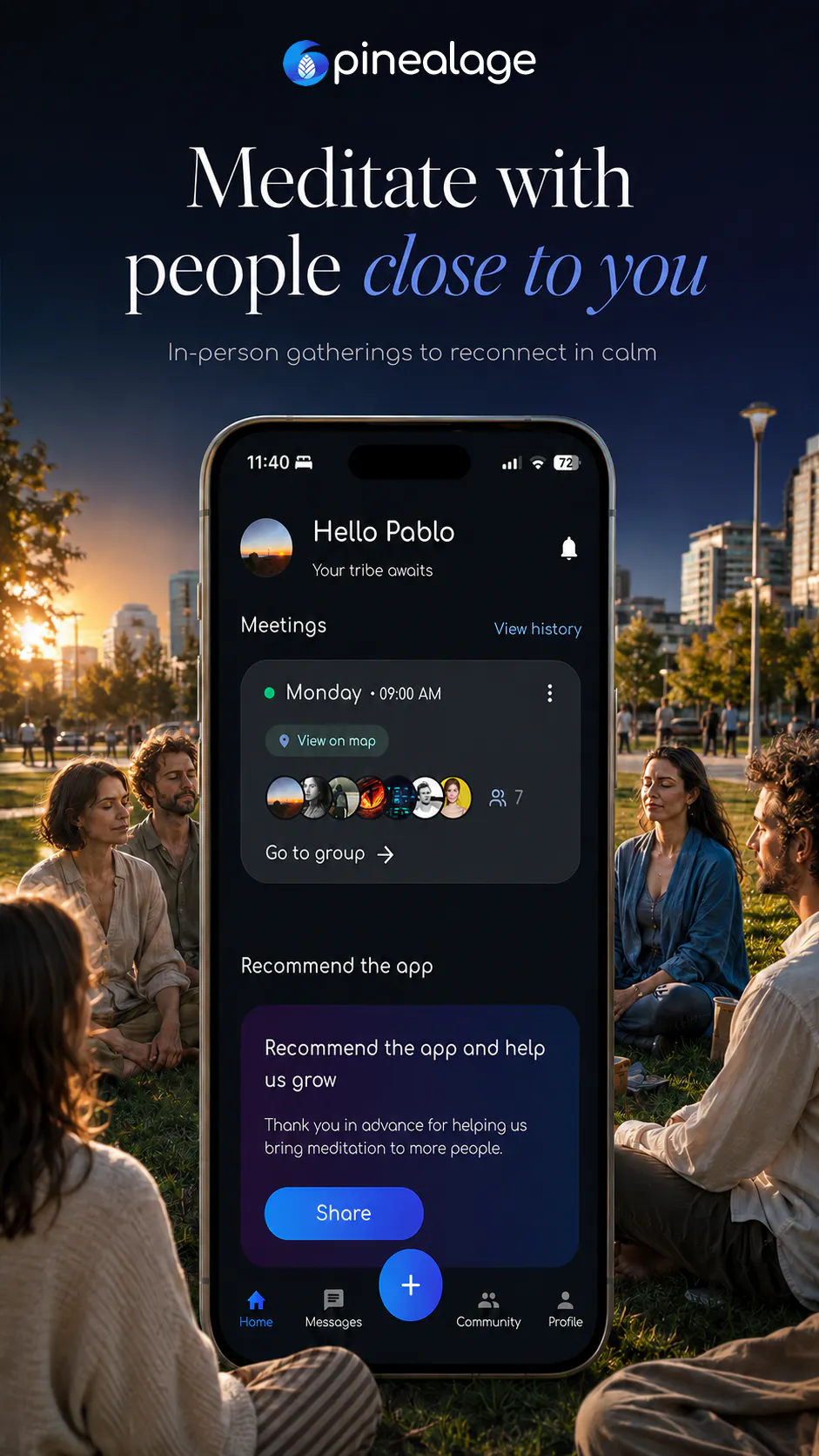 Pinealage - Group Meditation App gallery image