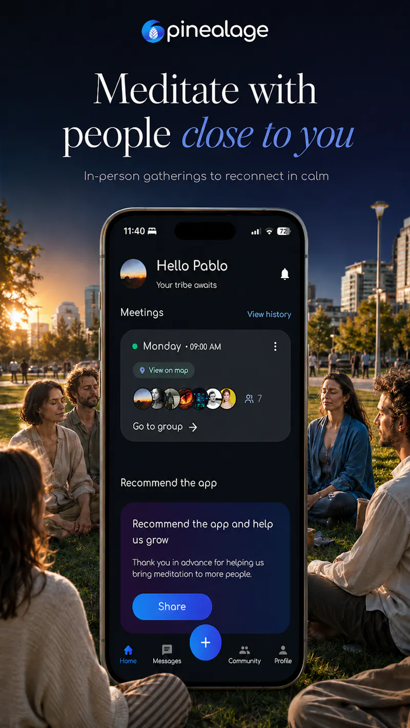 Pinealage - Group Meditation App screenshot 3