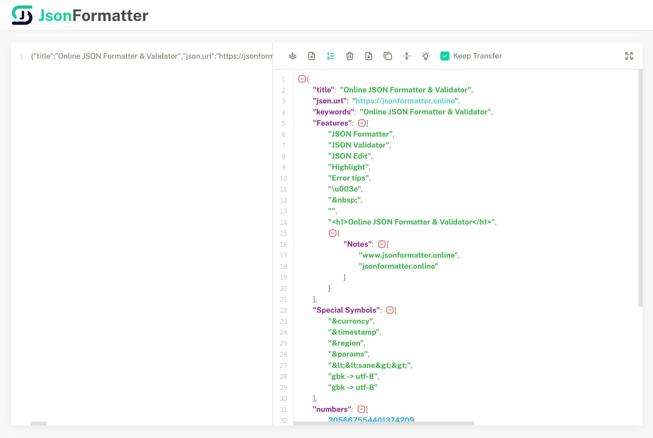 Json फॉर्मेटर ऑनलाइन - मुफ्त ऑनलाइन JSON फॉर्मेटर और सत्यापनकर्ता उपकरण मीडिया 1