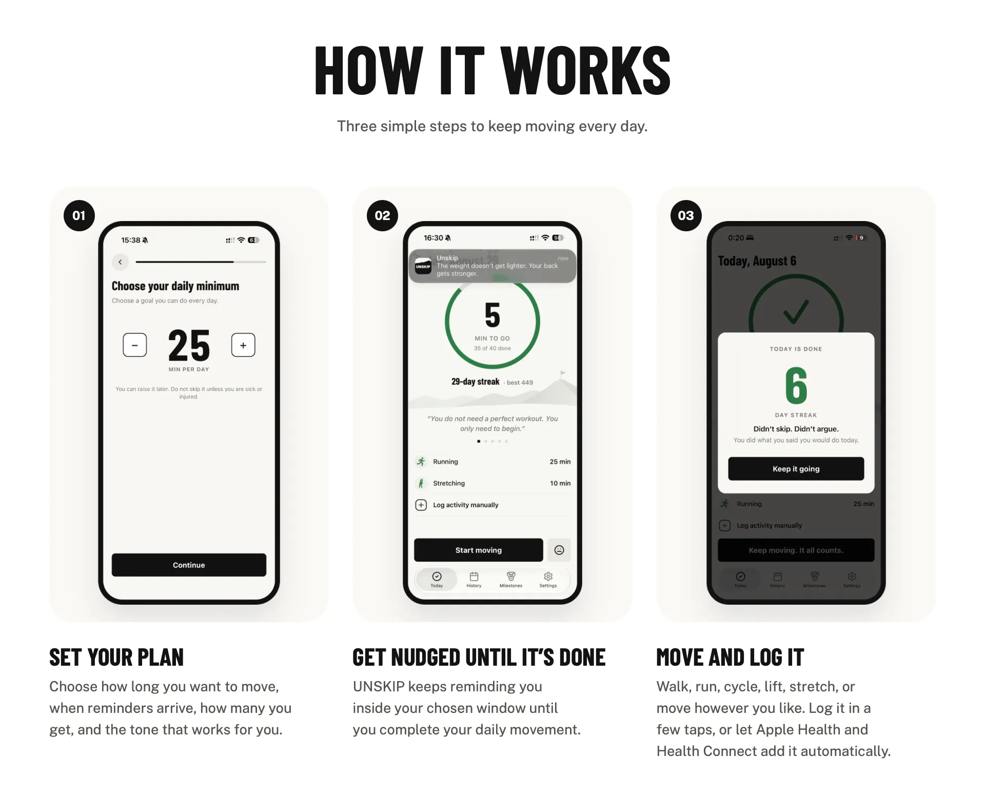 UNSKIP: Fitness Habit Tracker gallery image