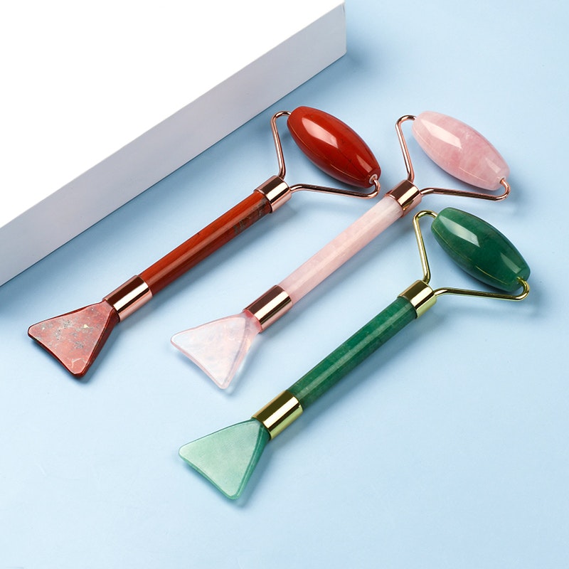 Jade Crystal Face Massage Roller gallery image