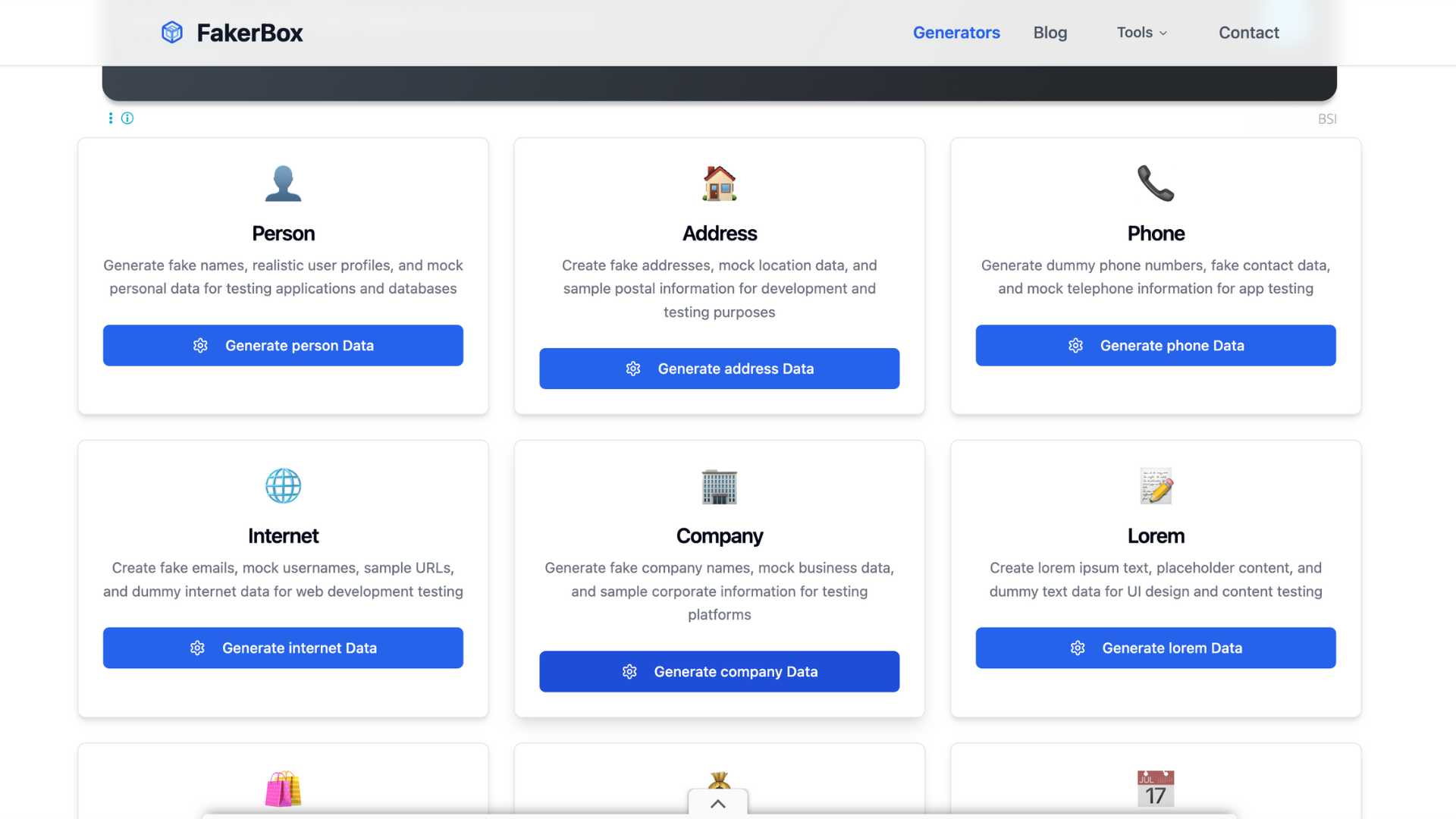 Fakerbox - Generatore di dati fittizi gratuiti per tutti i tipi di progetti media 2