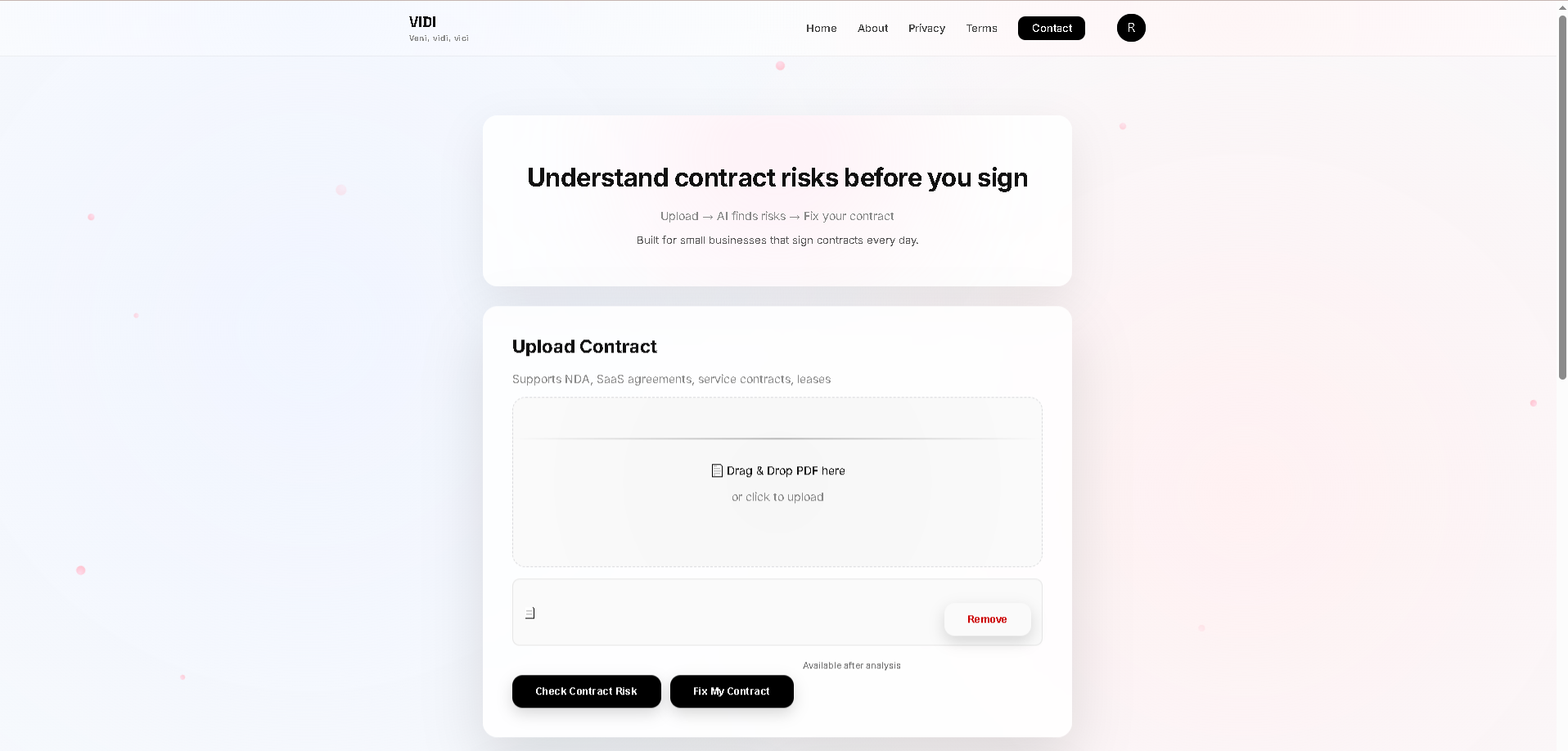 VIDI — AI Contract Review gallery image