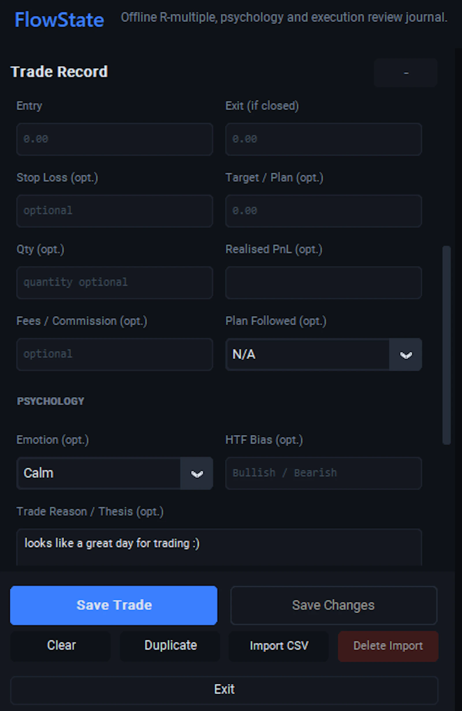 FlowState Trading Journal screenshot 3