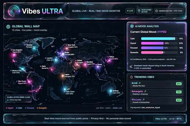 Vibes ULTRA — Anonymous Thought Wall screenshot 1
