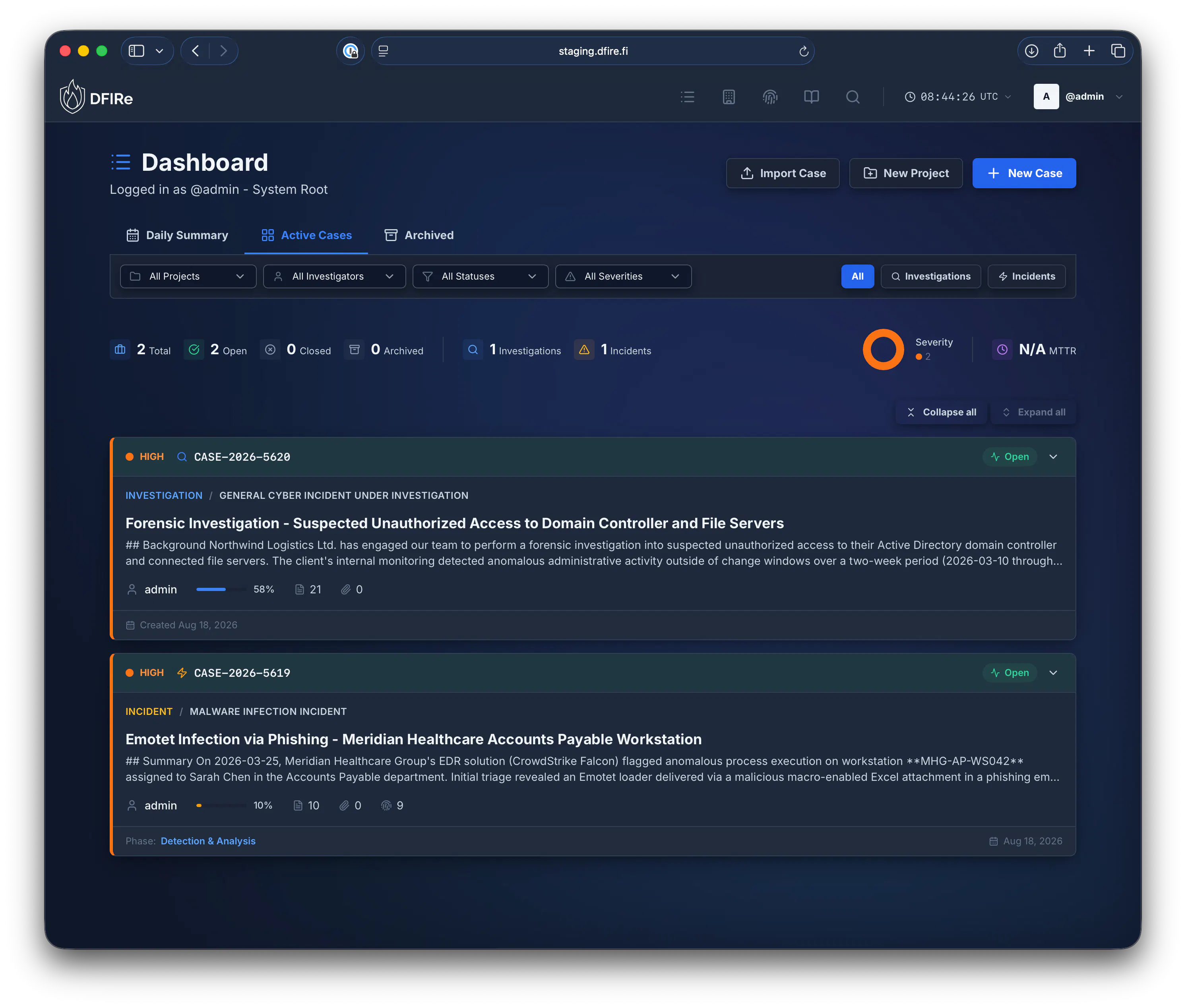 DFIRe - A Cyber Incident Platform gallery image