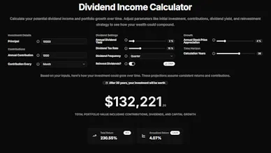 Dividend calculator gallery image