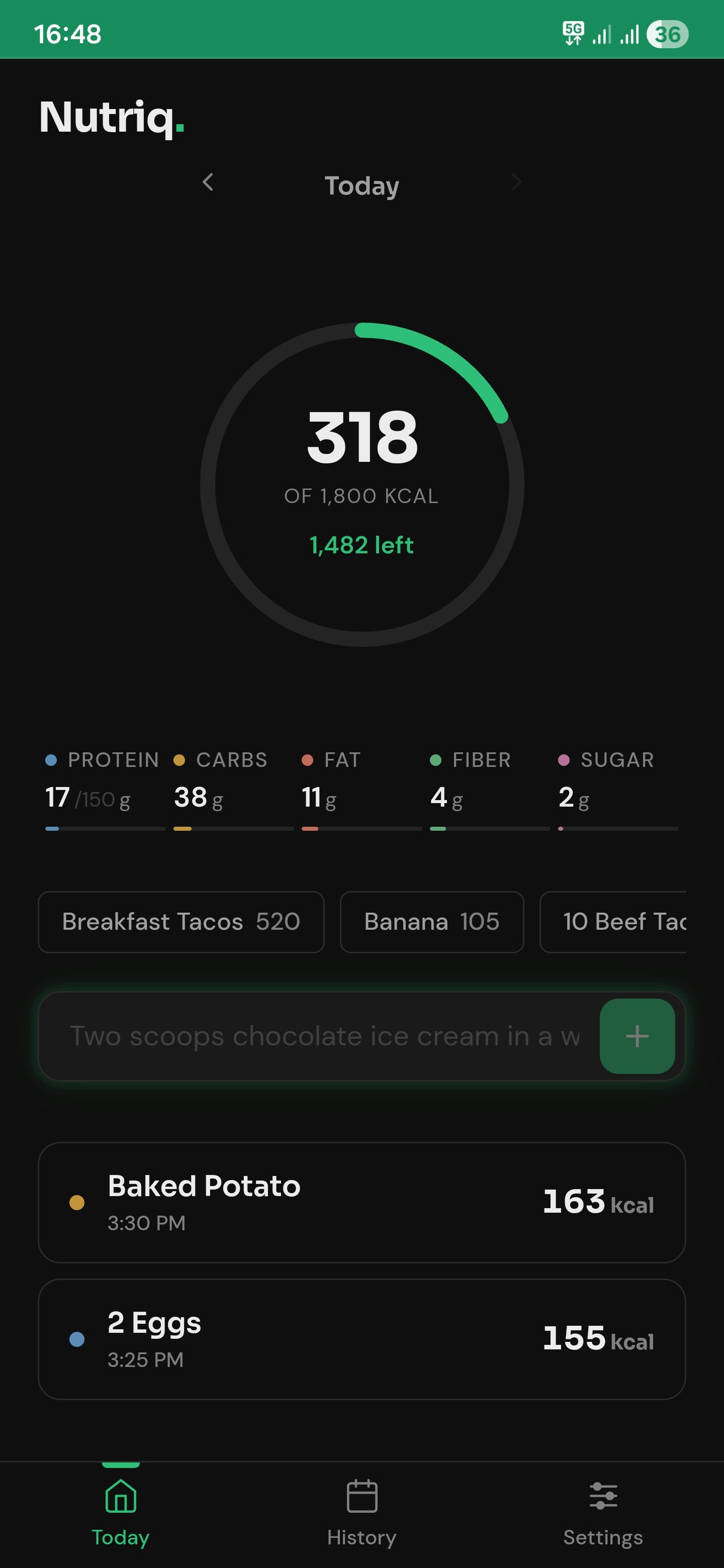 Nutriq - AI based calorie tracker gallery image