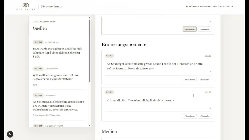 Memoralink Memory Studio screenshot 1 (video preview)