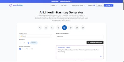 AI LinkedIn Hashtag Generator gallery image