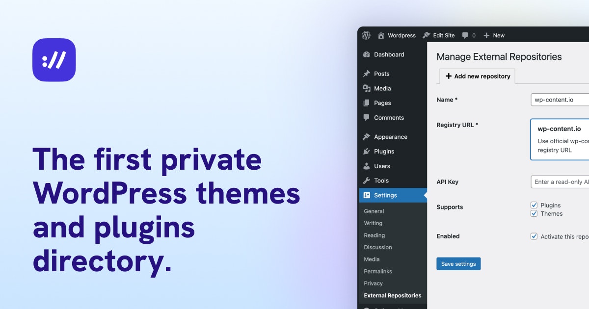 وسائط wp-content.io - مستودع خاص لمكونات وموضوعات WordPress الخاصة بك 2