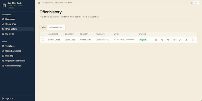 Job Offer Desk screenshot 9