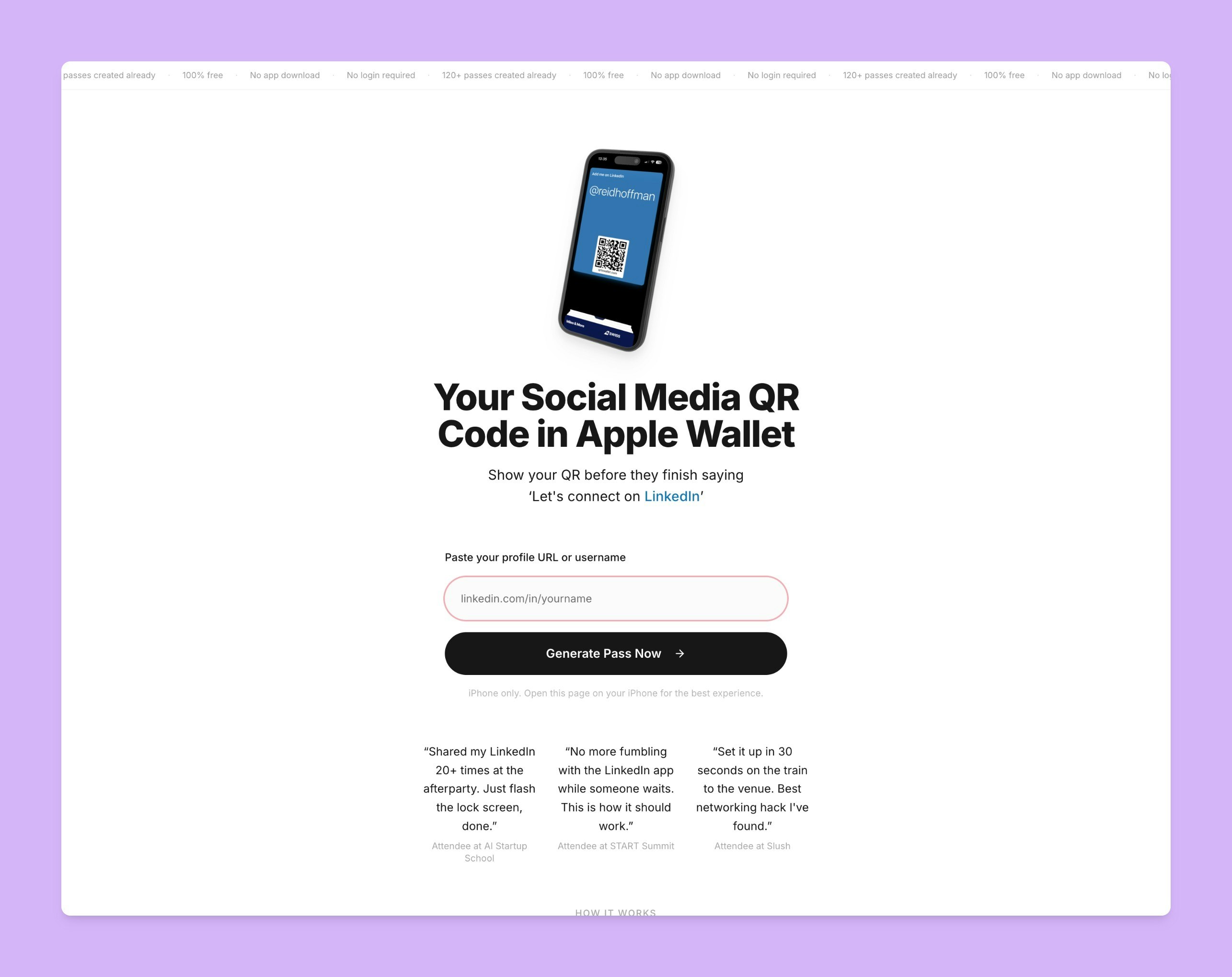 LinkedIn QR to Wallet gallery image