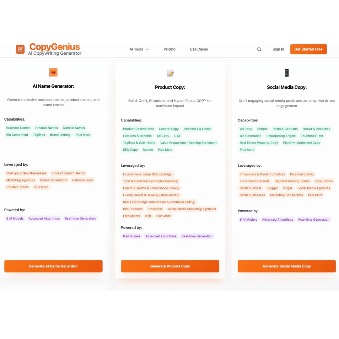 CopyGenius—One Prompt,Multiple AI Minds. gallery image