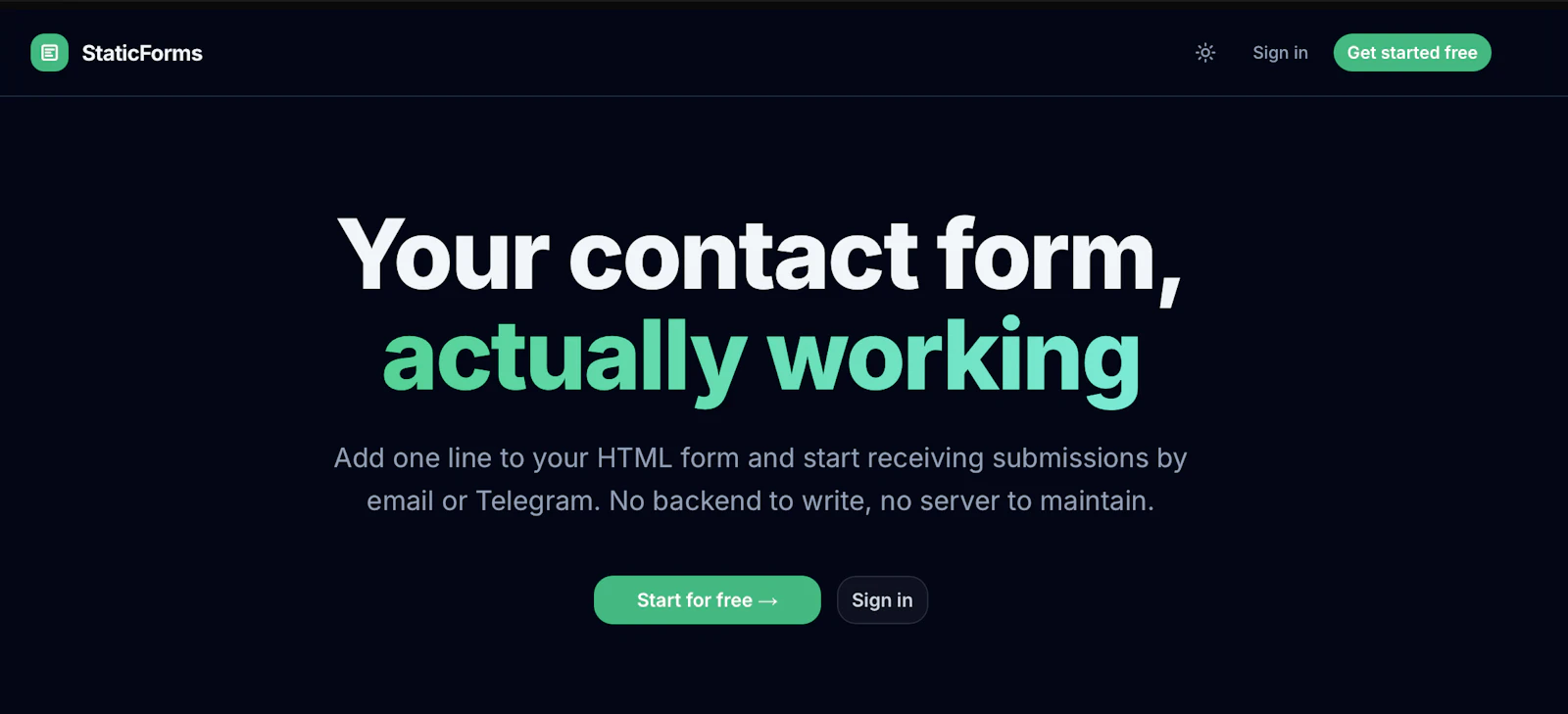 StaticForms screenshot 1