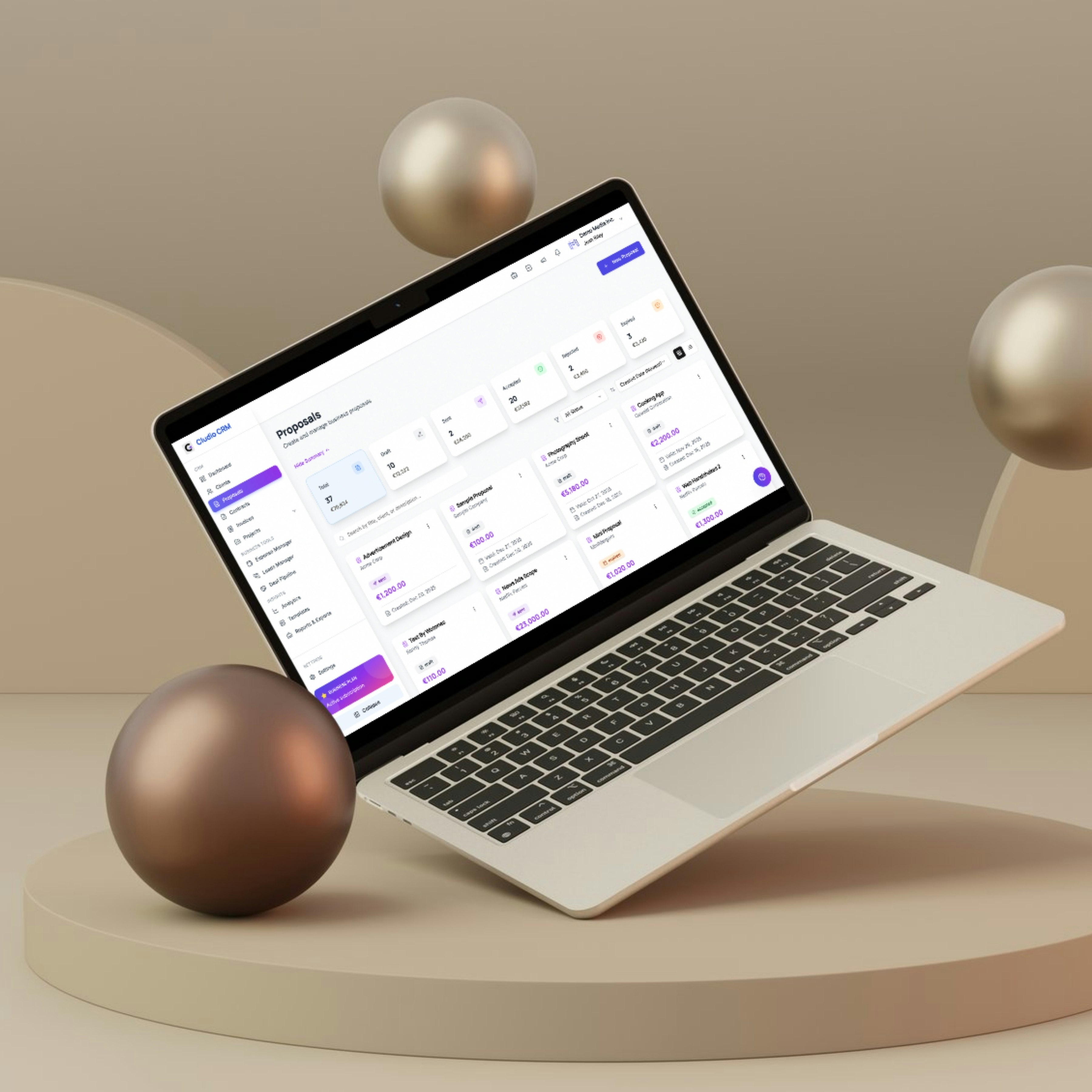 Cludio CRM - Screenshot 5 showing product features and functionality