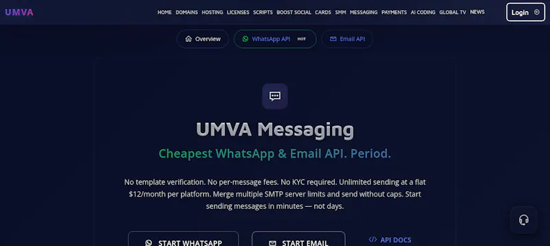 https://umva.net/umva-messaging screenshot 2