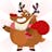 Rudolph the Fluffy Reindeer Stickers