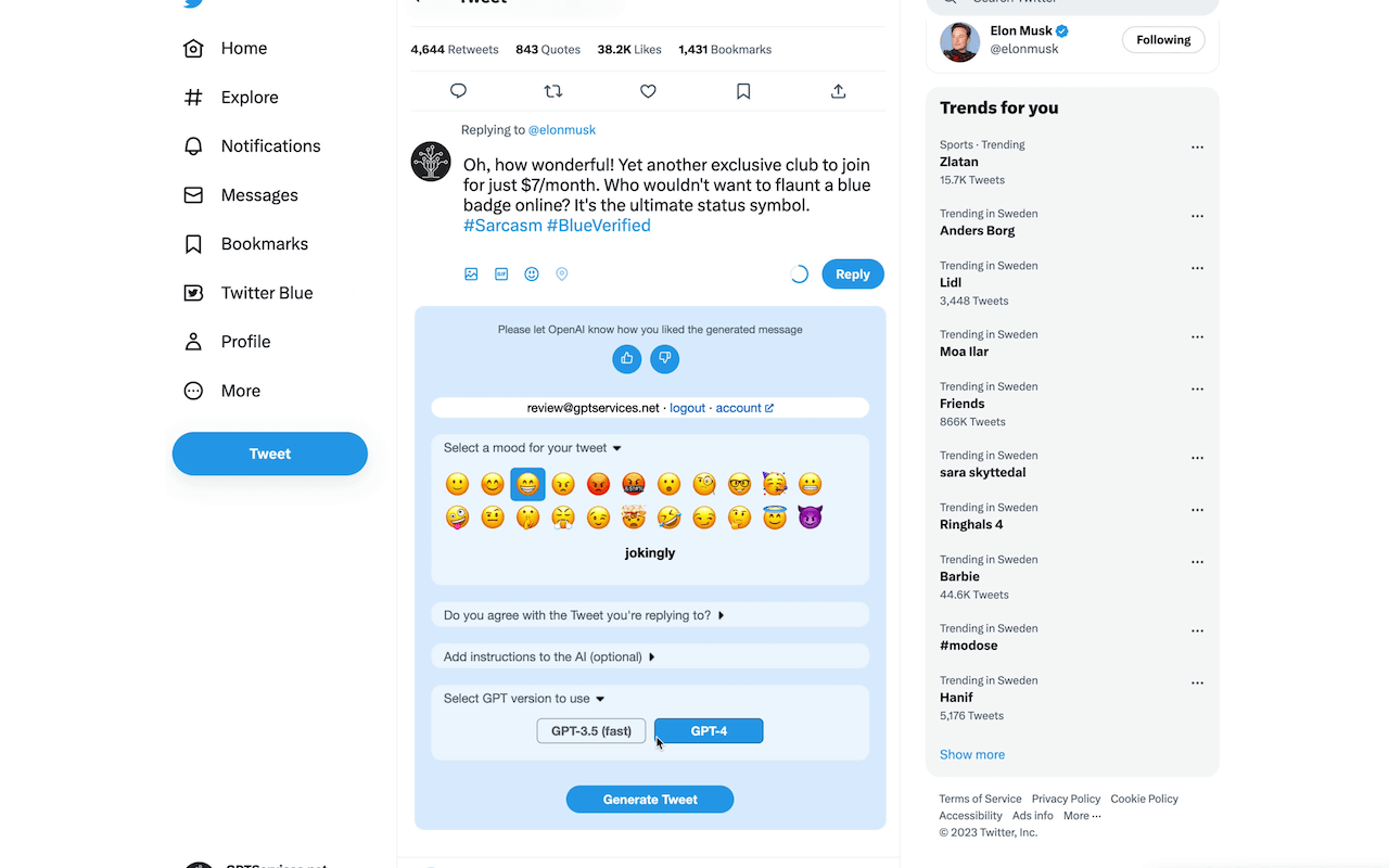 twitter的chatgpt - 揭示AI生成的推文（并生成自己的推文）！媒体3