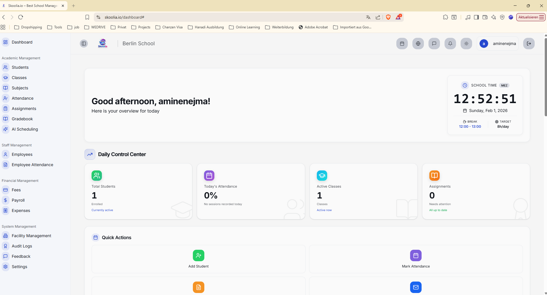 Skoolia - Screenshot 2 showing product features and functionality