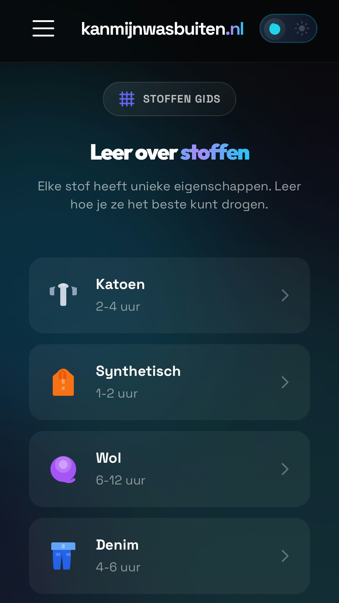 Kan Mijn Was Buiten? - Screenshot 5 showing product features and functionality