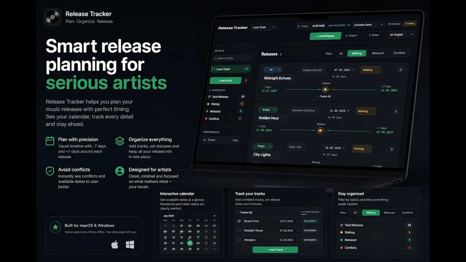 Release Tracker screenshot 1 (video preview)
