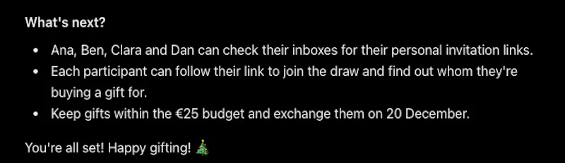Secret Santa Raffle MCP screenshot 6