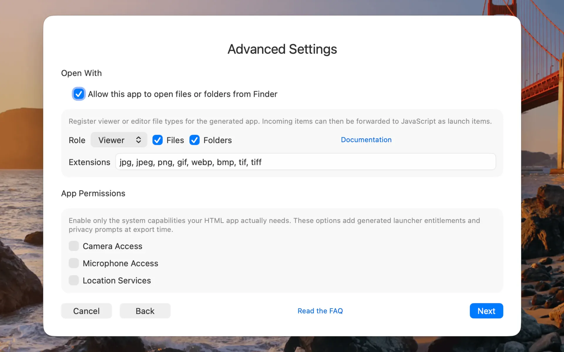 HTML to App gallery image