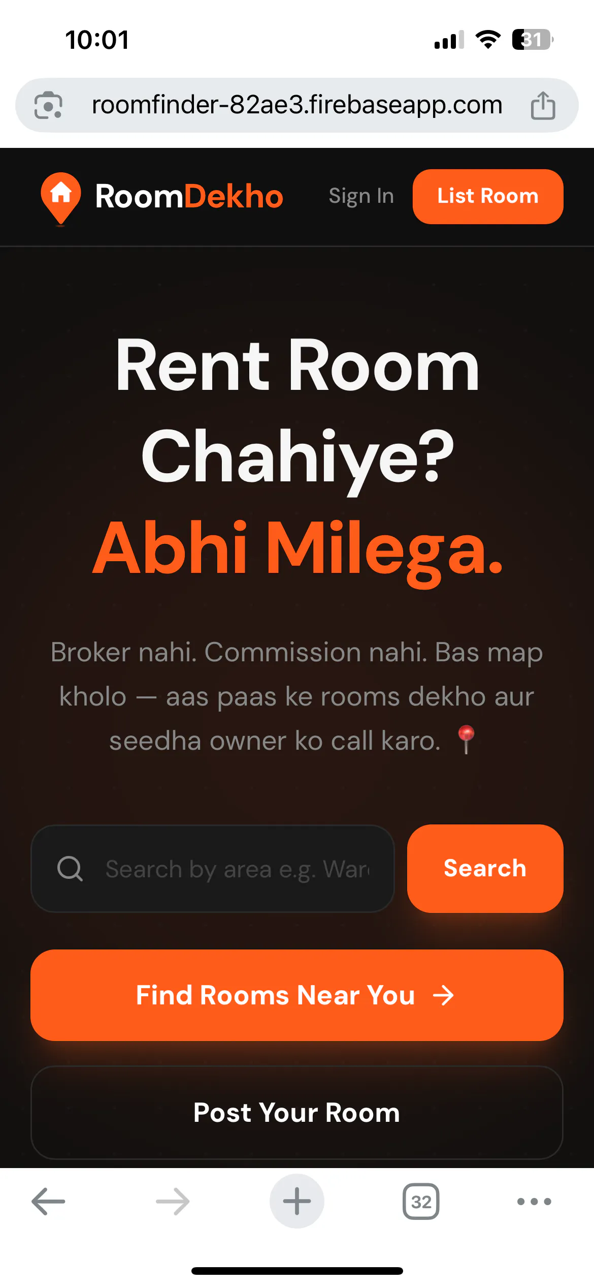 Room Dekho 제품 배너