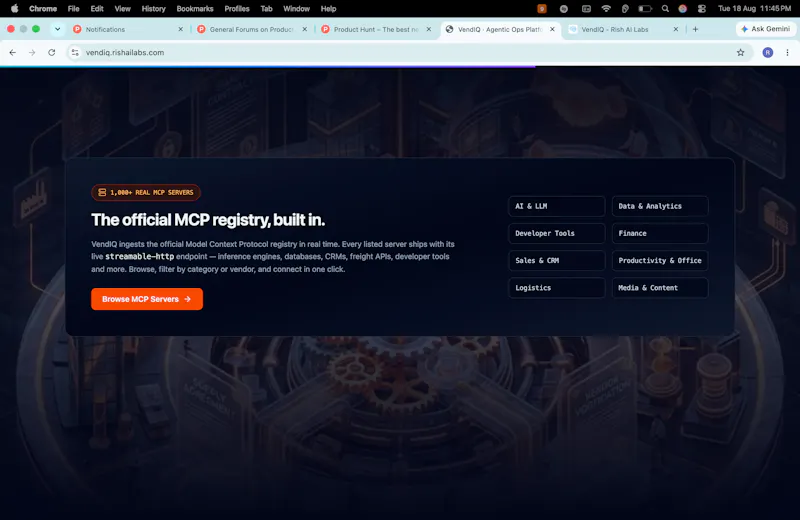 VendIQ · Agentic Ops Platform screenshot 5