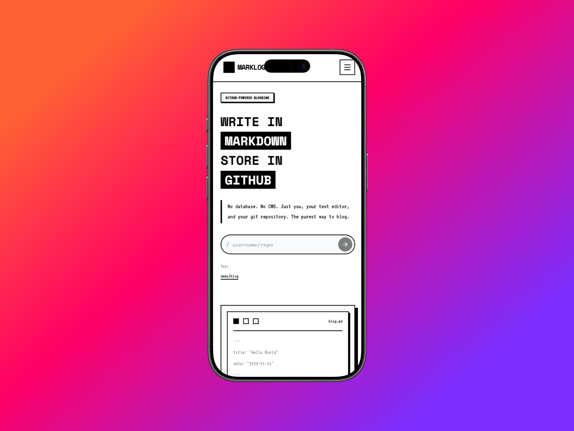 Marklog gallery image