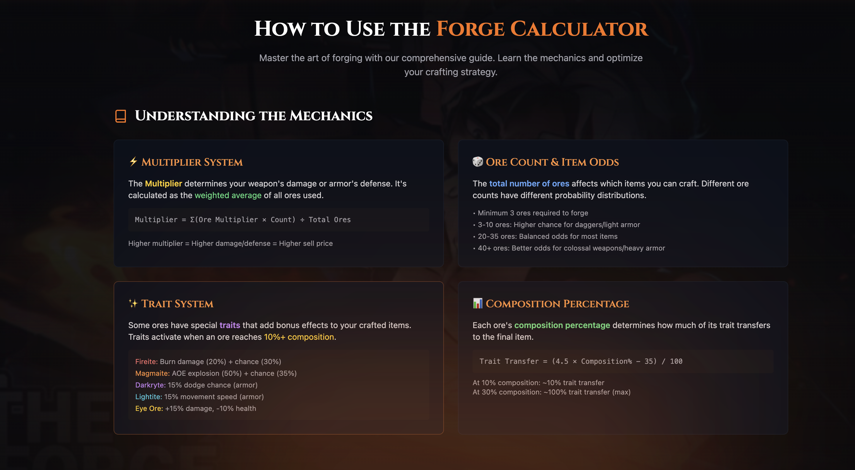 The Forge Calculator gallery image