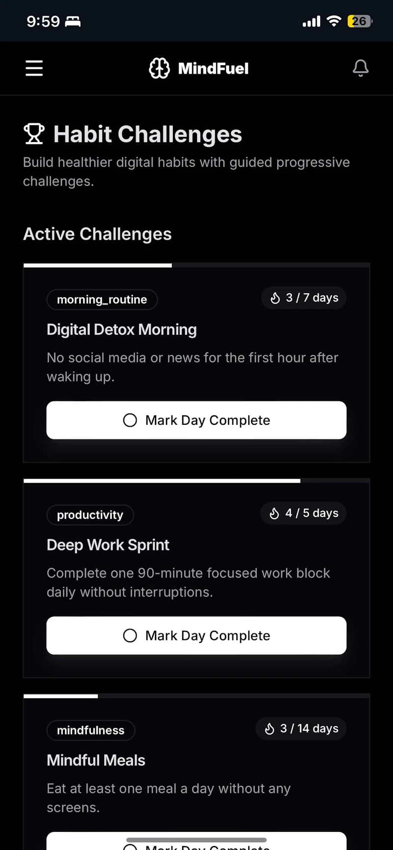 MindFuel — Mental Nutrition Tracker screenshot 3