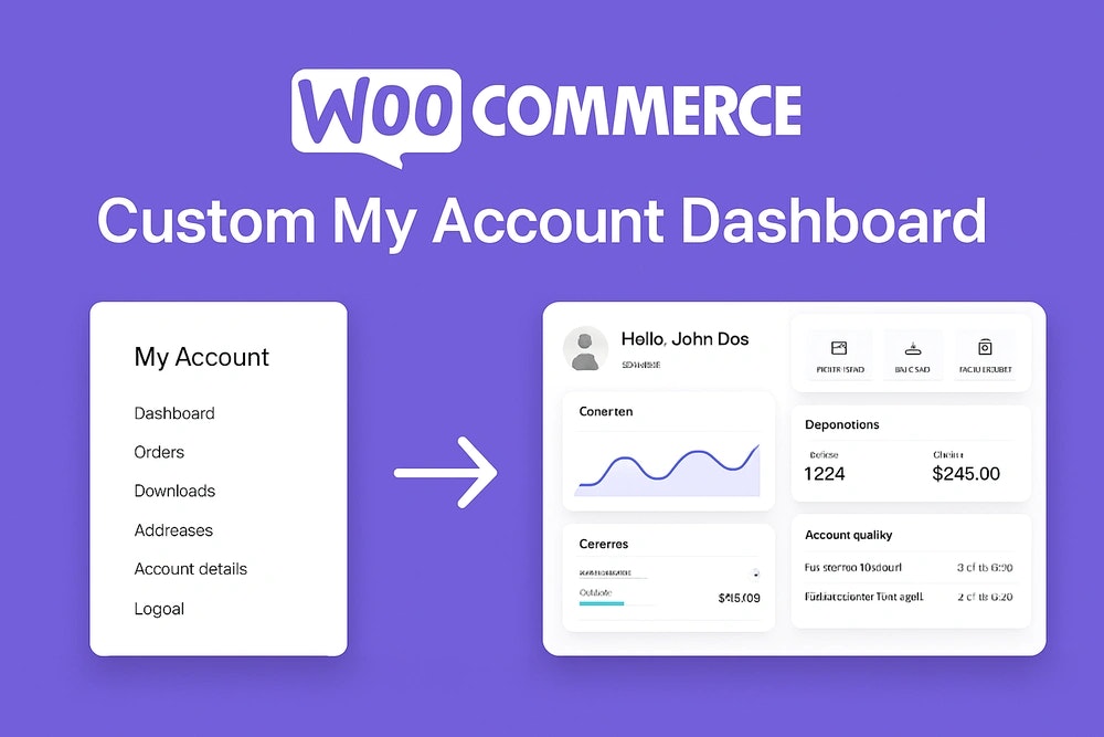Modern WooCommerce Customer Dashboard - Main product screenshot demonstrating key features and user interface