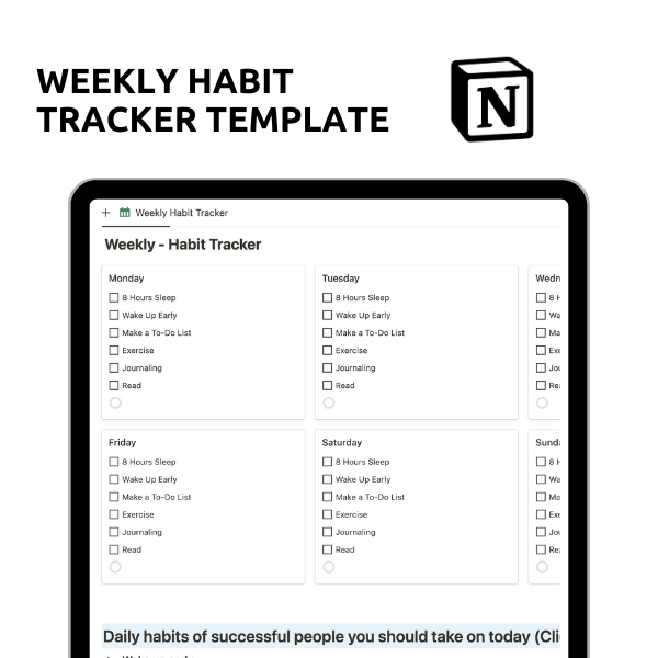Weekly Habit Tracker 