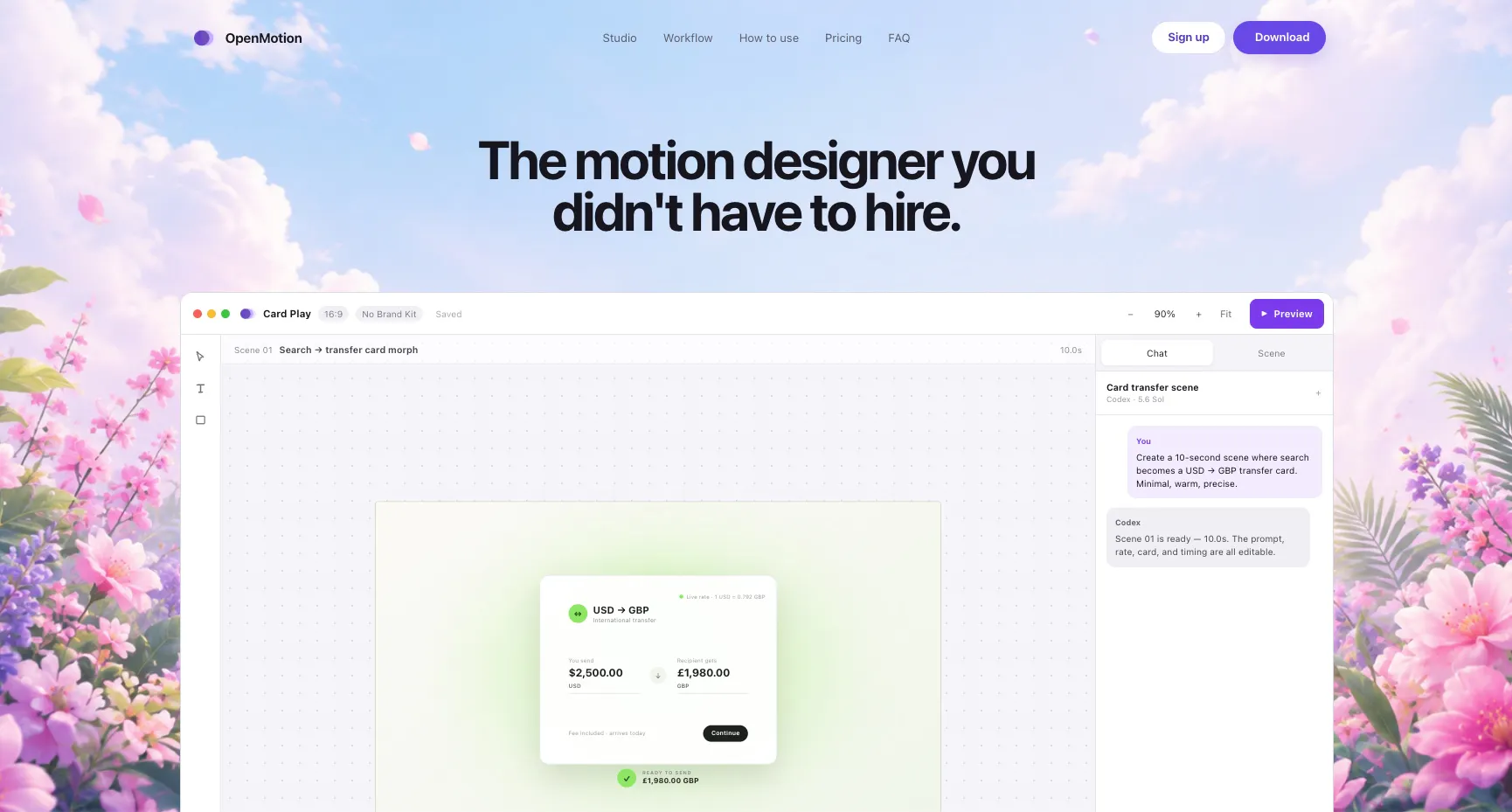 Openmotion screenshot 1