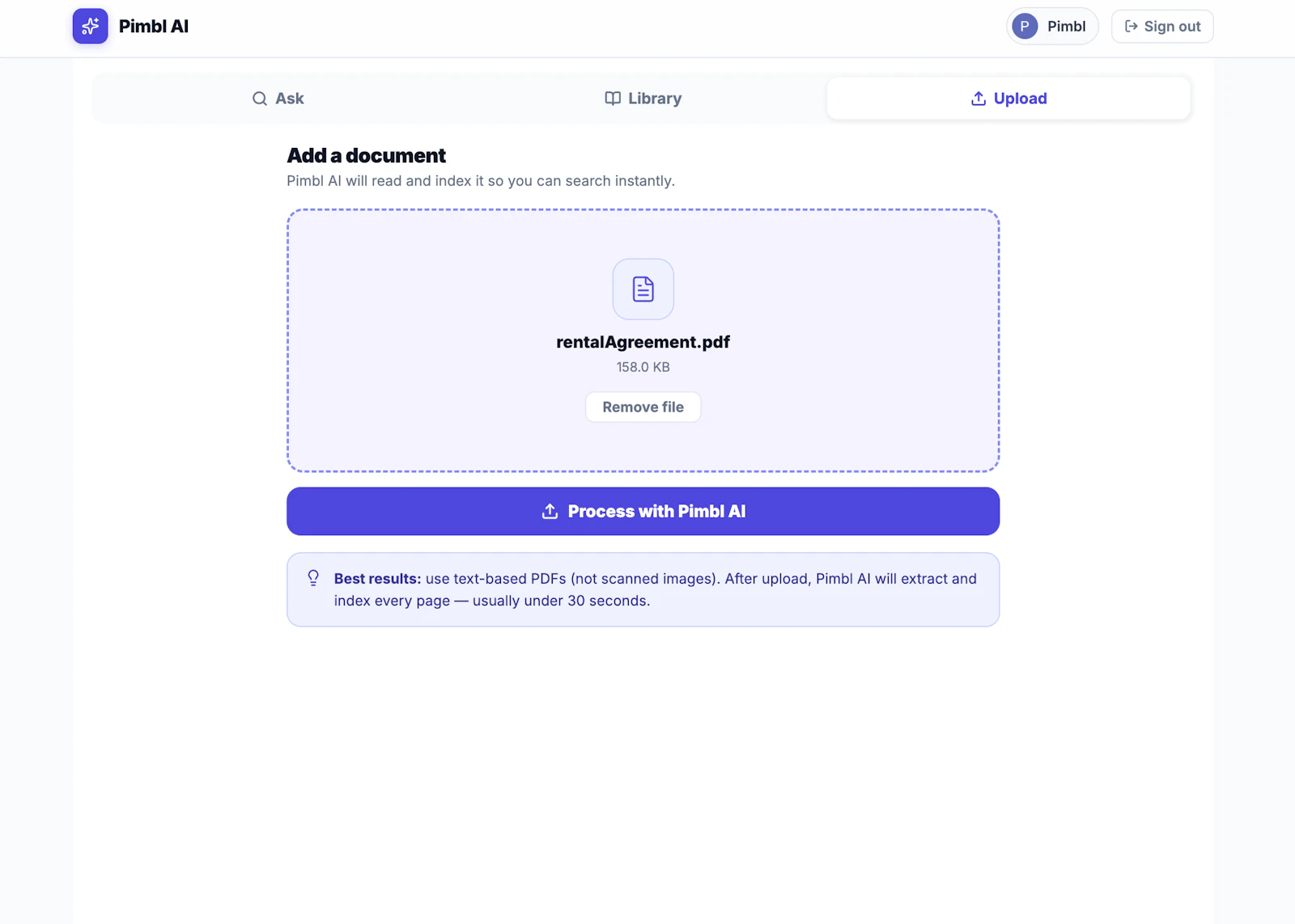Pimbl – AI Document Vault screenshot 4